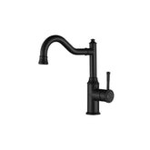 Modern National Montpellier Shepherds Crook Sink Mixer Matte Black